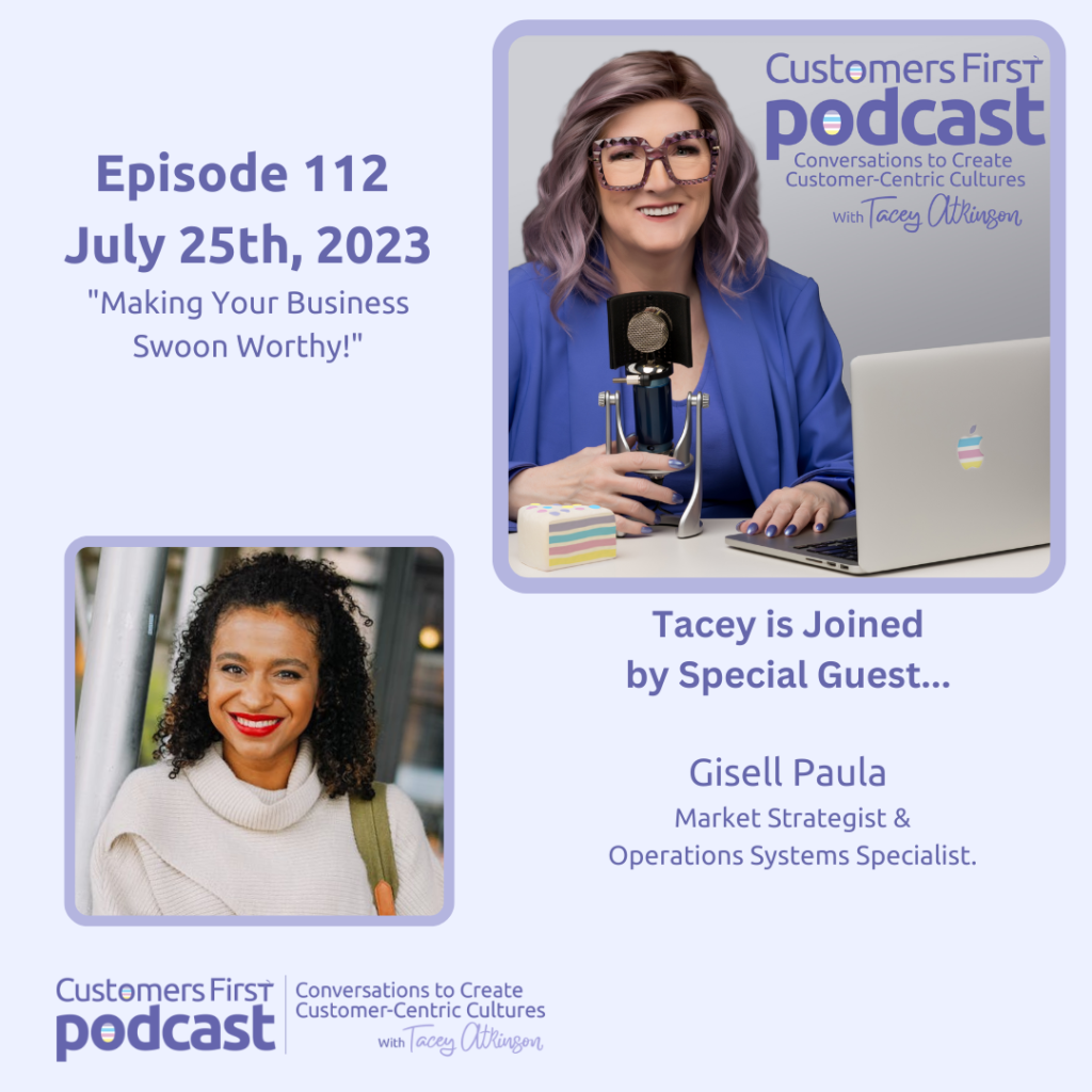 Join Tacey and her special guest Market Strategist & Operations Systems Specialist, Gisell Paula. Today's Topic: “Making your Business Swoon Worthy” Gisell walks us through some ways to make every experience swoon worthy through having the best systems in place.